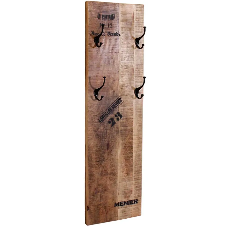 Garderobenpaneel im Factory Style aus Holz - Indri