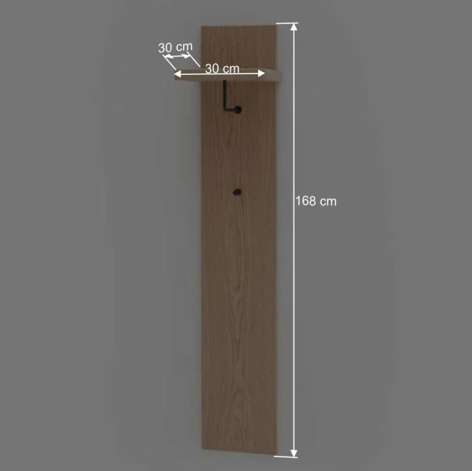 Garderobenpaneel in Eiche Bianco - Arkadiuz