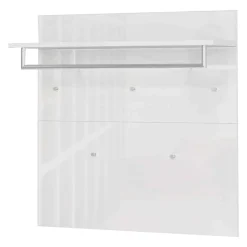 Garderobenpaneel in Weiß mit Glasbeschichtung - Kofi