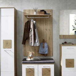 Garderobenpaneel in Wildeiche Holzoptik - Zelio