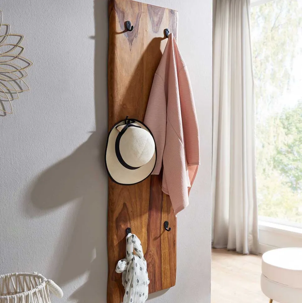 Garderobenpaneel massiv im rustikalen Stil - Elmin