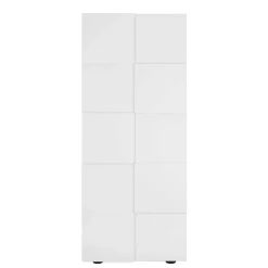 Garderobenschrank in Weiß hochglänzend - Castalla