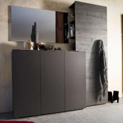 Garderobenset Badija in Anthrazit Wenge Braun (dreiteilig)