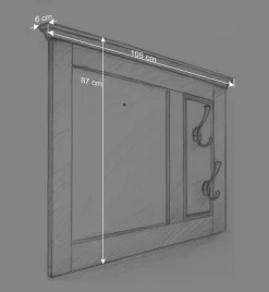 Garderobenspiegel Jytte mit Haken