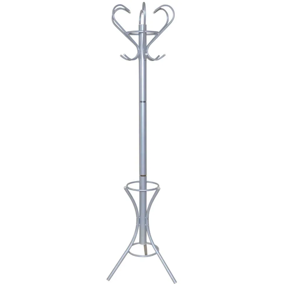 Garderobenständer in Alufarben Metall - Loisava