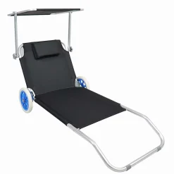 Garten & Strand Roll-Liege mit Dach - Locoro