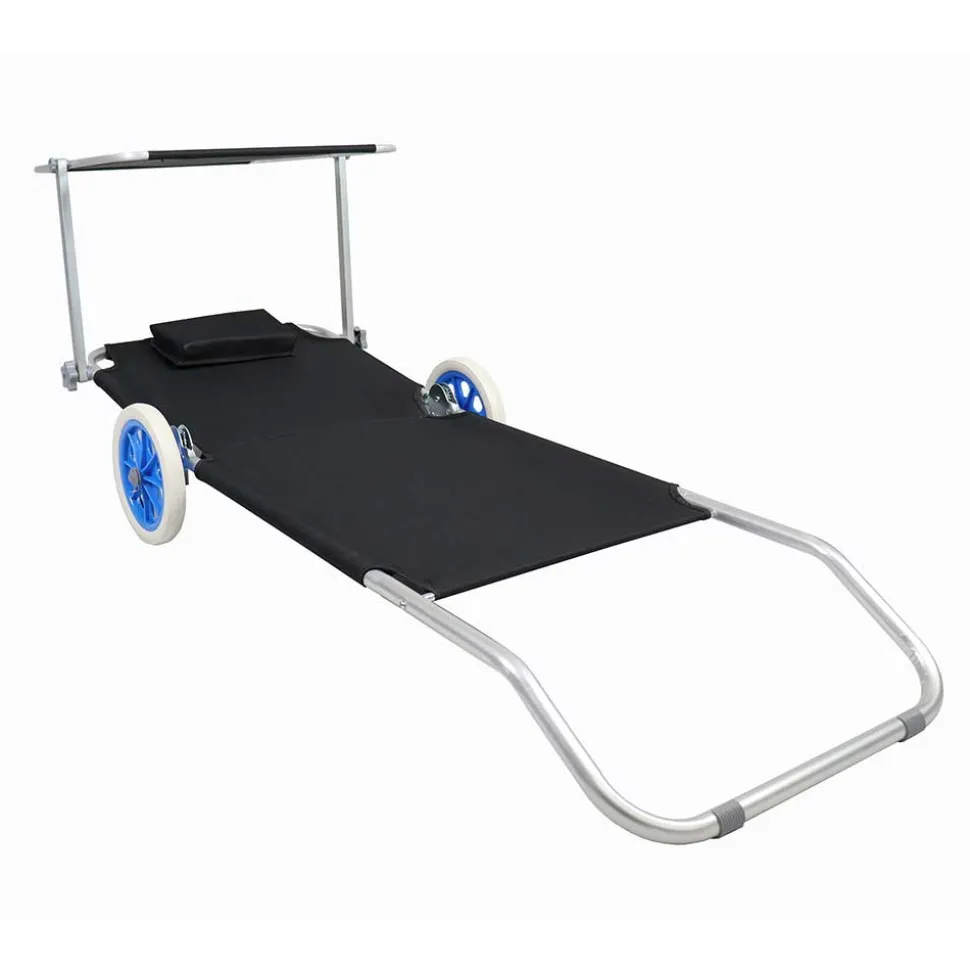 Garten & Strand Roll-Liege mit Dach - Locoro