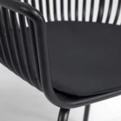 Garten Armlehnenstühle in Schwarz - Combo (4er Set)