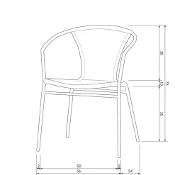 Garten Armlehnenstühle in Oliv Grün - Puertos (4er Set)