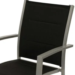 Garten Armlehnstühle in Schwarz Stoff - Ansiana (4er Set)