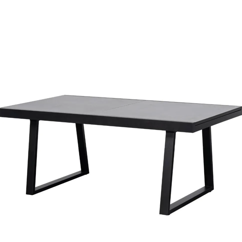 Garten Design-Ausziehtisch mit Glasplatte - Canestro