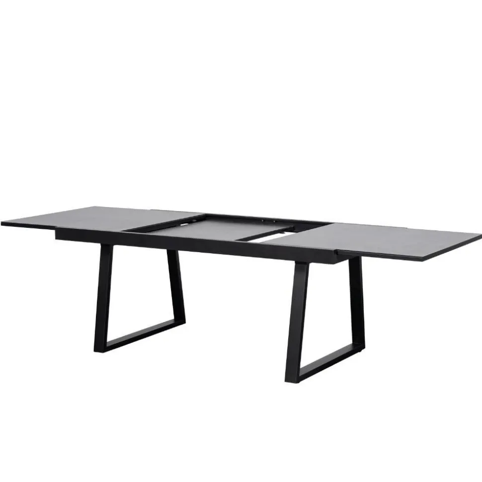 Garten Design-Ausziehtisch mit Glasplatte - Canestro