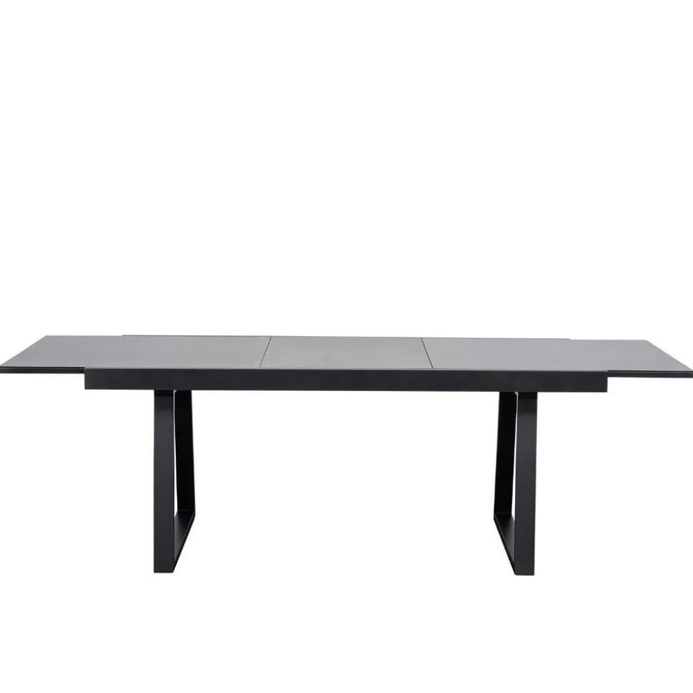 Garten Design-Ausziehtisch mit Glasplatte - Canestro