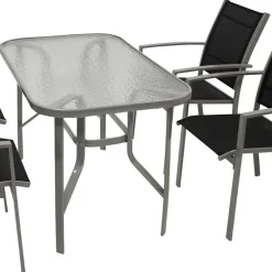 Garten Glastisch & Armlehnstühle - Anota (fünfteilig)