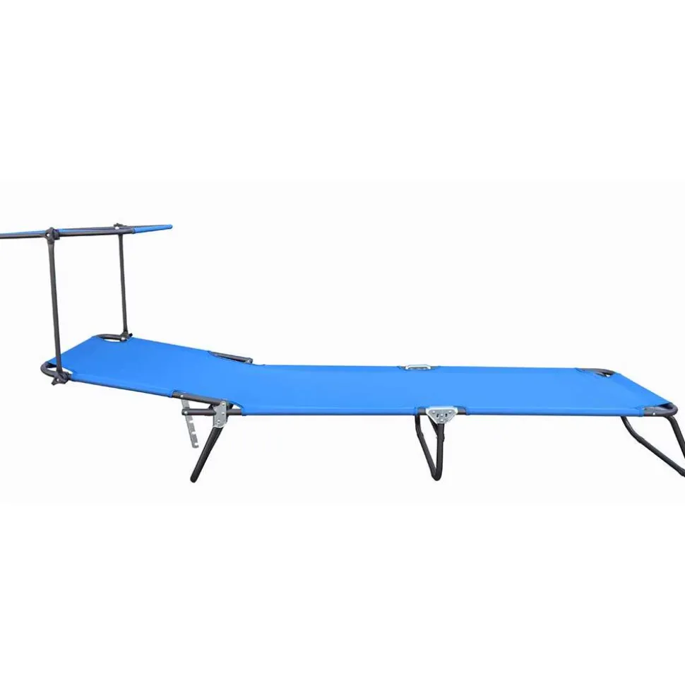 Garten Klappliege in Blau und Schwarz - Hiltona