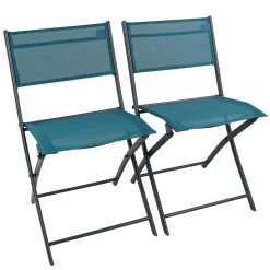 Garten Klappstühle in Türkis - Ariet (2er Set)