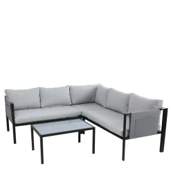 Garten Lounge Set mit vier Sitzplätzen - Emeziano (zweiteilig)