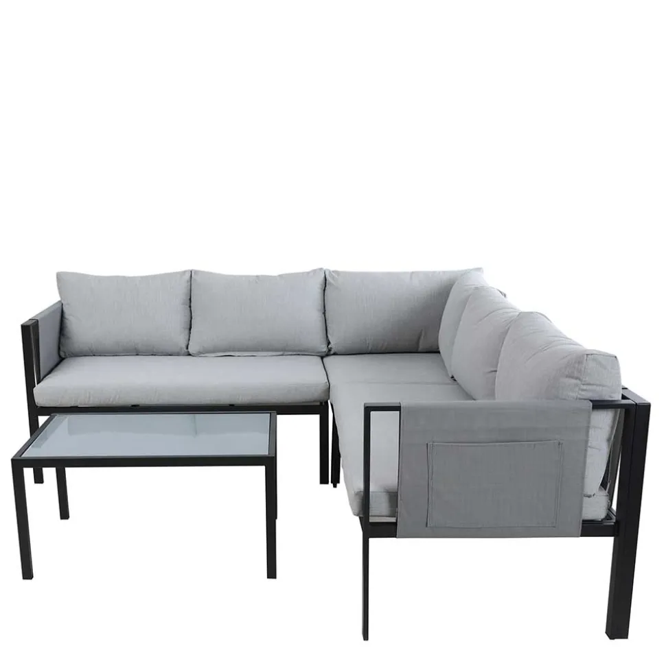 Garten Lounge Set mit vier Sitzplätzen - Emeziano (zweiteilig)