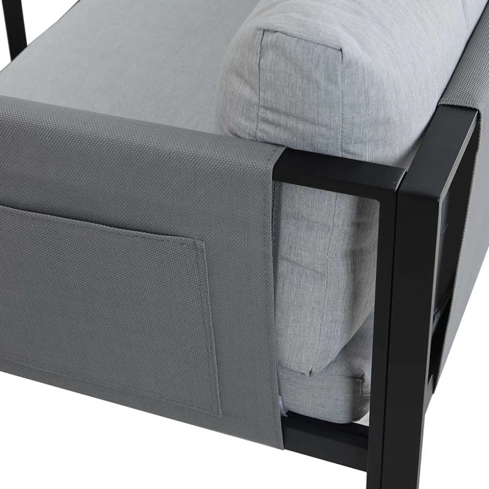 Garten Lounge Set mit vier Sitzplätzen - Emeziano (zweiteilig)