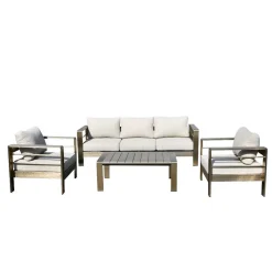 Garten Lounge-Garnitur in Grau - Georgi (vierteilig)