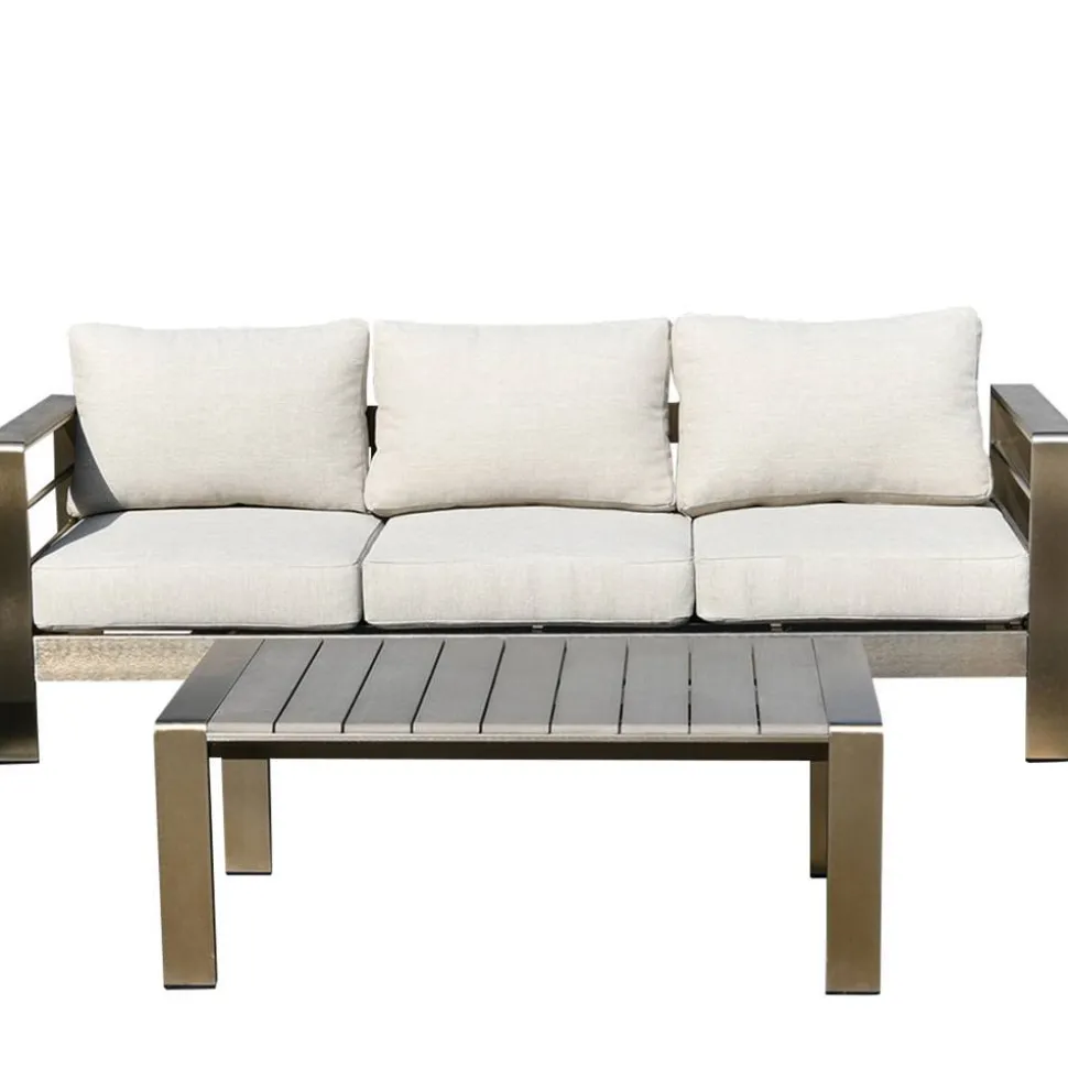 Garten Lounge-Garnitur in Grau - Georgi (vierteilig)