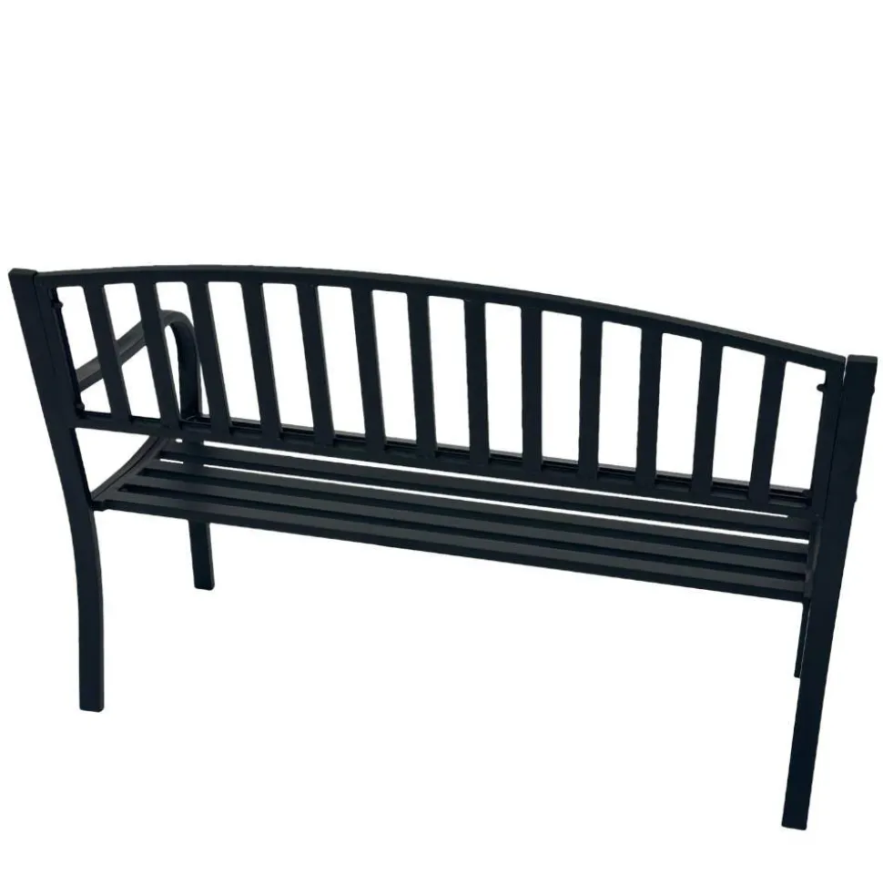 Garten Metallbank in Schwarz - Canpur