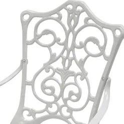 Garten Metallstuhl aus Aluminium in Weiß - Castania