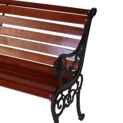 Garten Sitzbank Espresso aus Gusseisen