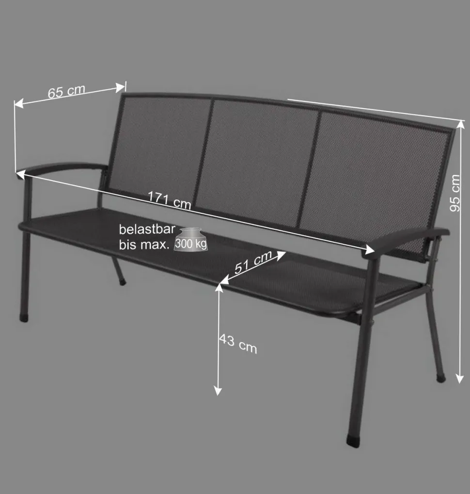 Garten Sitzbank Islenka aus Metall