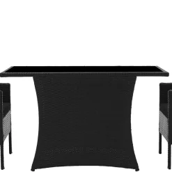 Garten Sitzgruppe aus grauem Polyrattan - Ambon (dreiteilig)