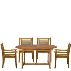 Garten Sitzgruppe aus Massivholz - Uratenda (fünfteilig)