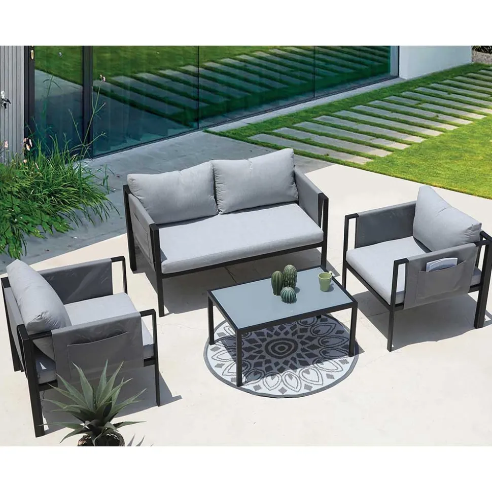 Garten Sofa & Sessel & Sofatisch - Seymean (vierteilig)