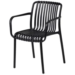 Garten Stapelstühle in Schwarz - Emonila (4er Set)