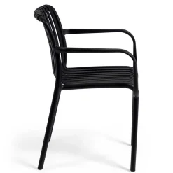 Garten Stapelstühle in Schwarz - Emonila (4er Set)