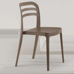 Garten Stapelstuhl in Taupe - Stanford (4er Set)