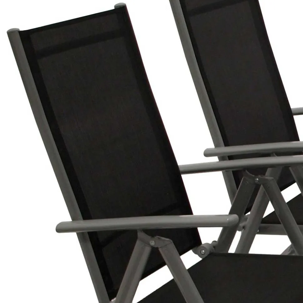 Garten Tischgruppe mit Klappstühlen - Arno (fünfteilig)