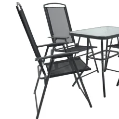 Garten Tischgruppe mit Klappstühlen - Alcamo (fünfteilig)