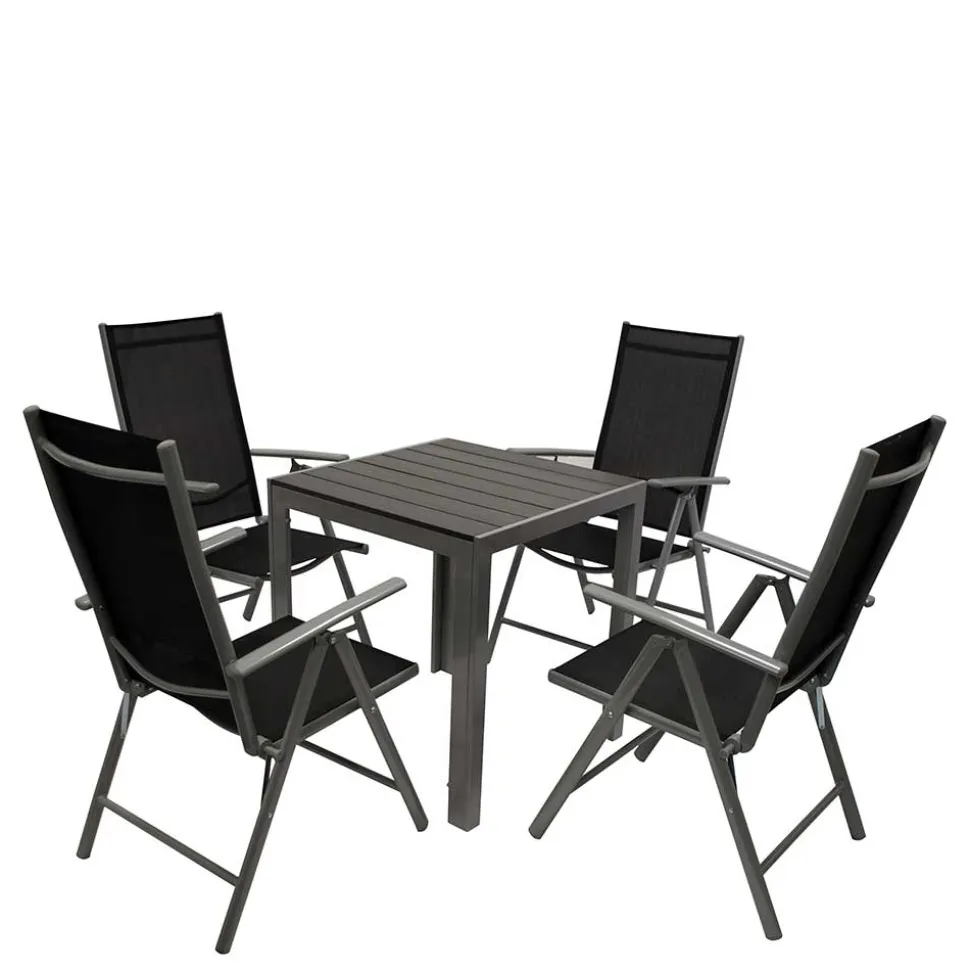 Garten Tischgruppe mit vier Plätzen - Curedo (fünfteilig)