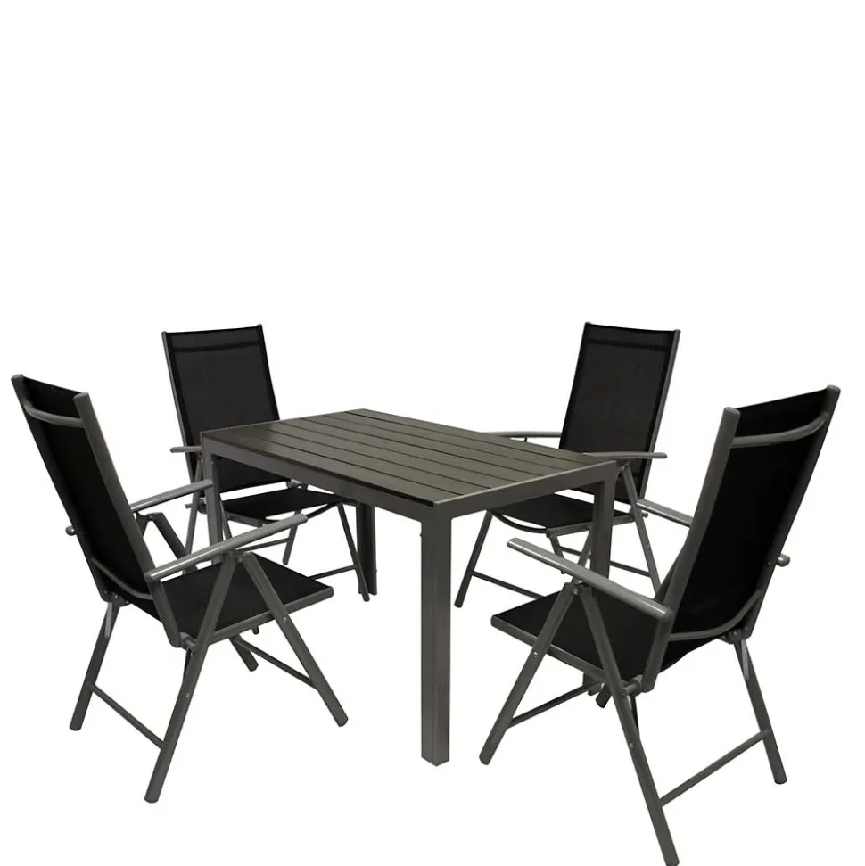 Garten Tischgruppe mit vier Plätzen - Curedo (fünfteilig)
