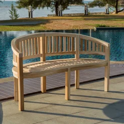 Gartenbank in halbrundem Design - Klahuma