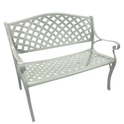 Gartenbank mit Armlehnen aus Aluminium - Liacantu
