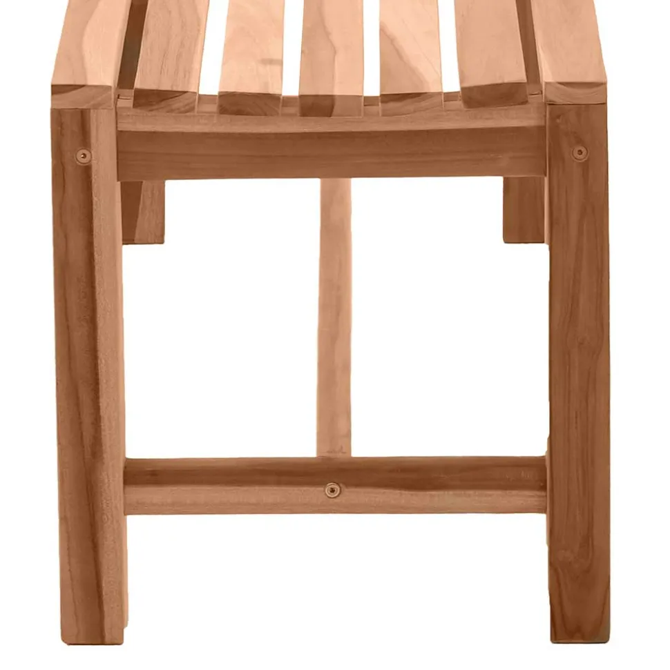 Gartenbank ohne Rückenlehne aus Teak Massivholz - Klahuma