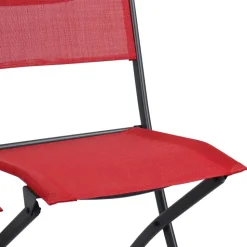 Gartengarnitur in Rot Schwarz - Maximilian (fünfteilig)