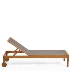 Gartenliege auf Rollen aus Eukalyptusholz - Promo