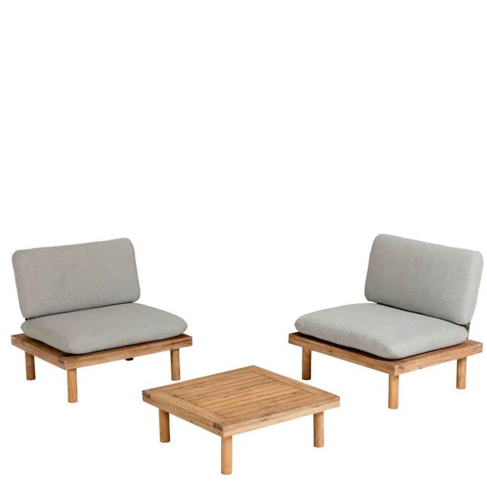 Gartenmöbel Kombi aus Akazie - Lacruna (dreiteilig)