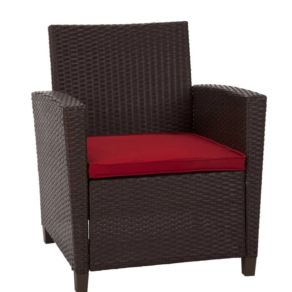 Gartenmöbel Set in Dunkelbraun - Tioroda (vierteilig)