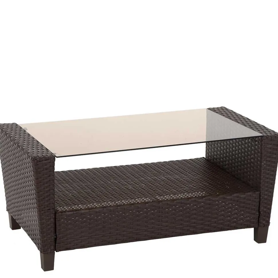 Gartenmöbel Set in Dunkelbraun - Tioroda (vierteilig)