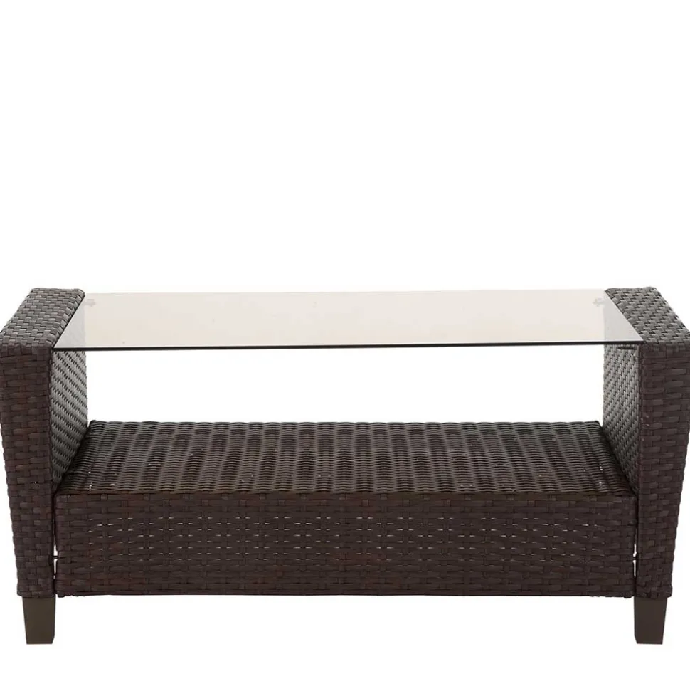 Gartenmöbel Set in Dunkelbraun - Tioroda (vierteilig)