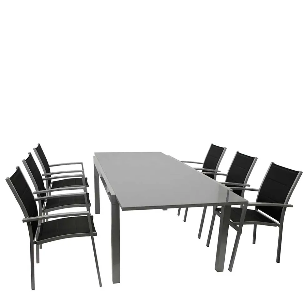 Gartensitzgruppe mit sechs Sitzplätzen - Capo (siebenteilig)