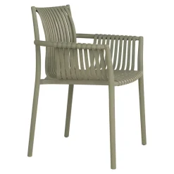 Gartenstühle aus Polypropylen in Graugrün - Ahin (4er Set)